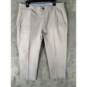 Peter‎ Manning Pants Mens 36x26 Beige Garment Dyed Chino Straight Leg Mid Rise